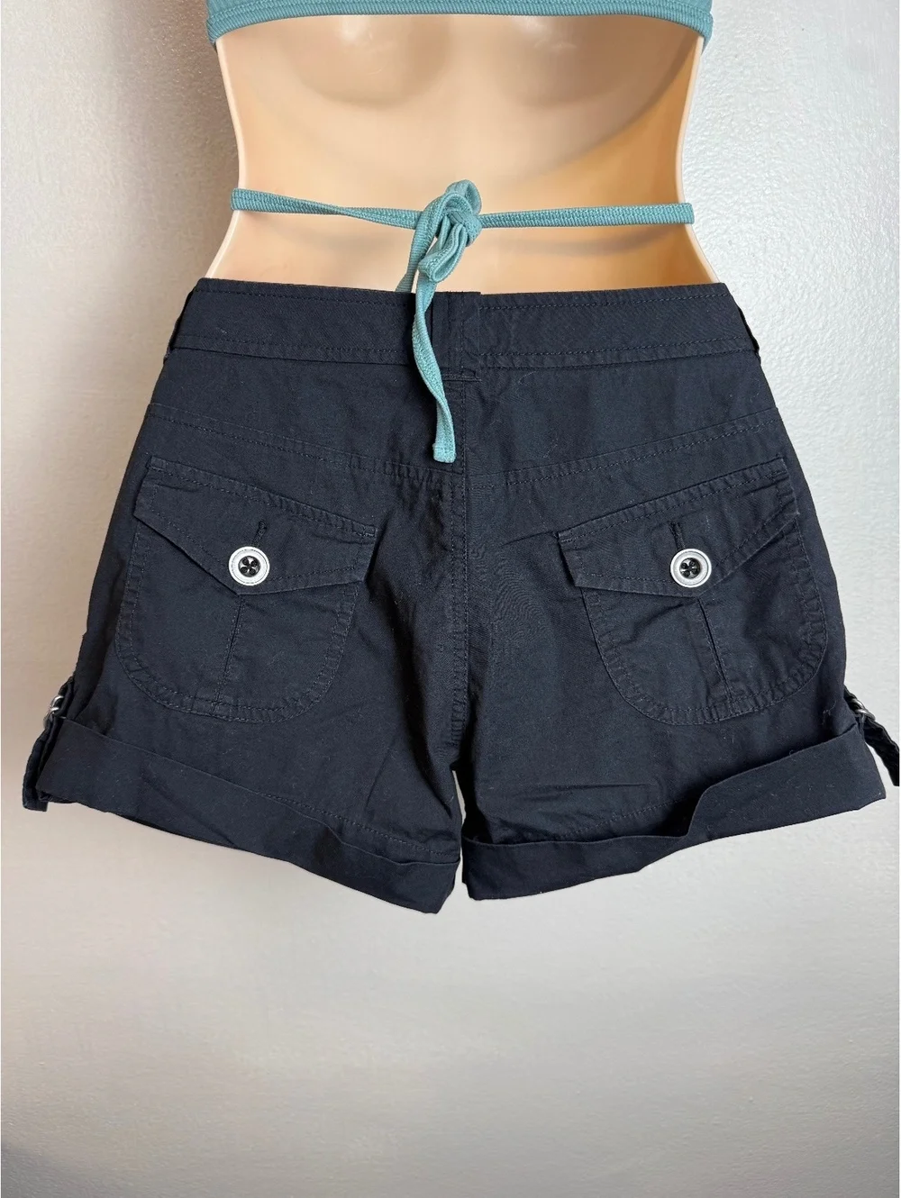 Calvin Klein Black Cotton Shorts Size 4